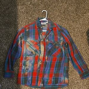 Colorful Plaid Button-Up Shirt